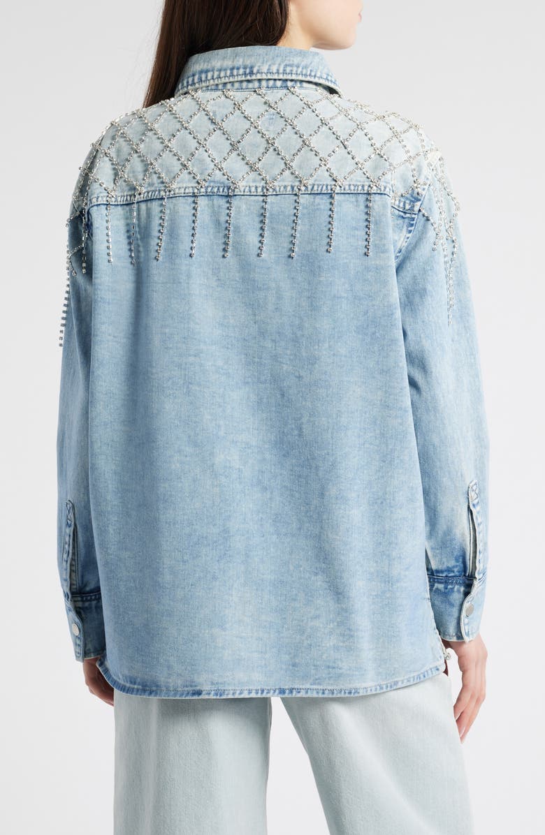PTCL Rhinestone Embellished Denim Jacket, Alternate, color, 