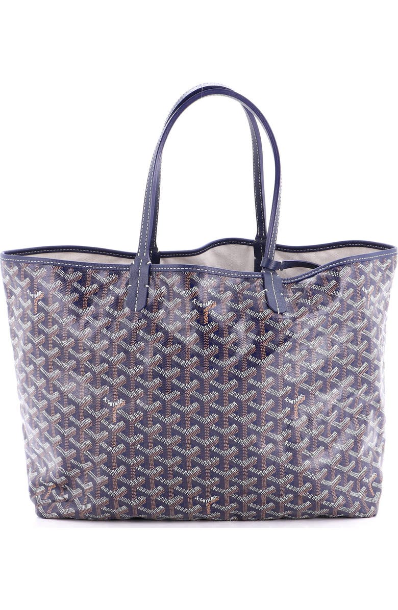 Pre-Owned Goyard Saint Louis Tote Coated Canvas PM, Main, color, Blue