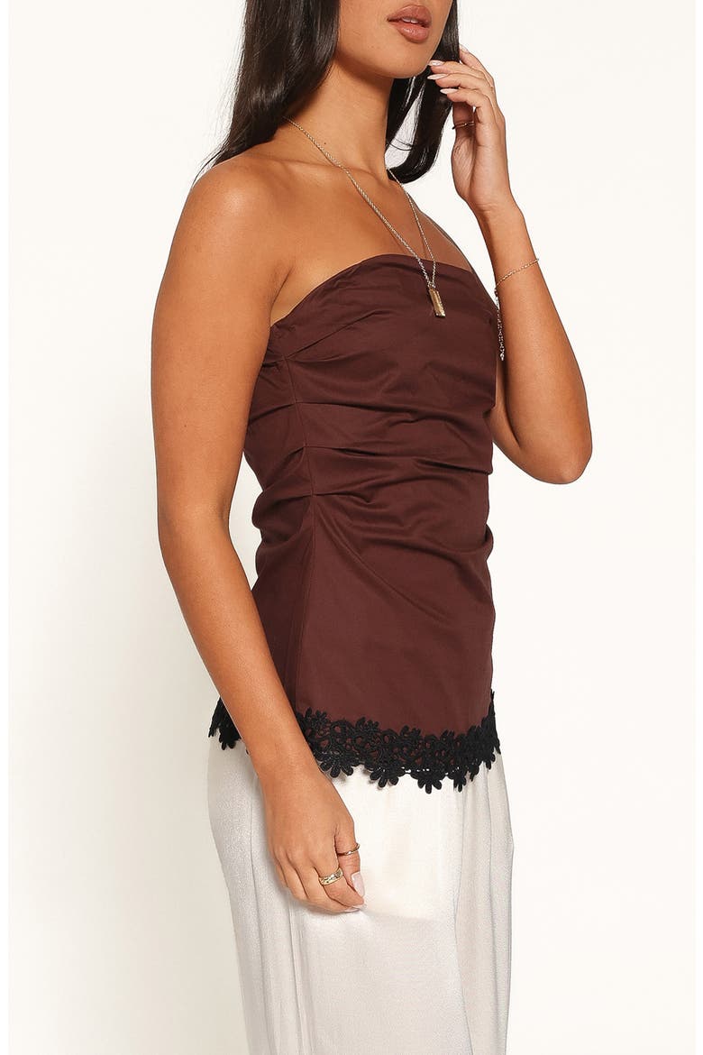Shiloh Strapless Top, Alternate, color, CHOCOLATE