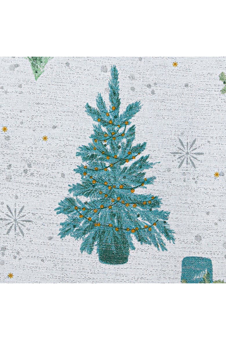 Lucina Twinkle Trees Holiday Lurex Fabric Placemats Set of 4 Multicolor - 13"W x 19"L, Alternate, color, Multicolor