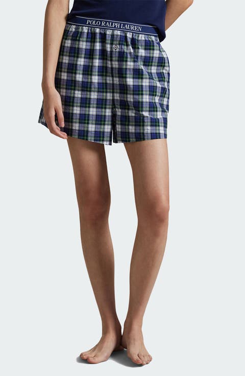 Cotton Boxer Pajama Shorts