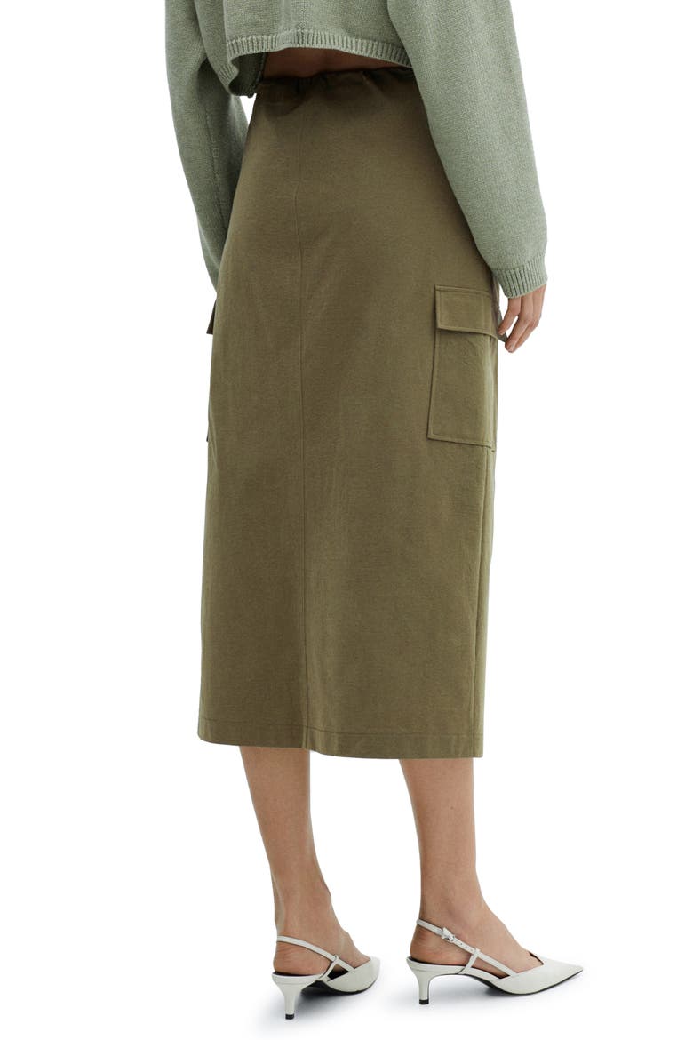 Bengala Cargo Midi Skirt, Alternate, color, KHAKI GREEN