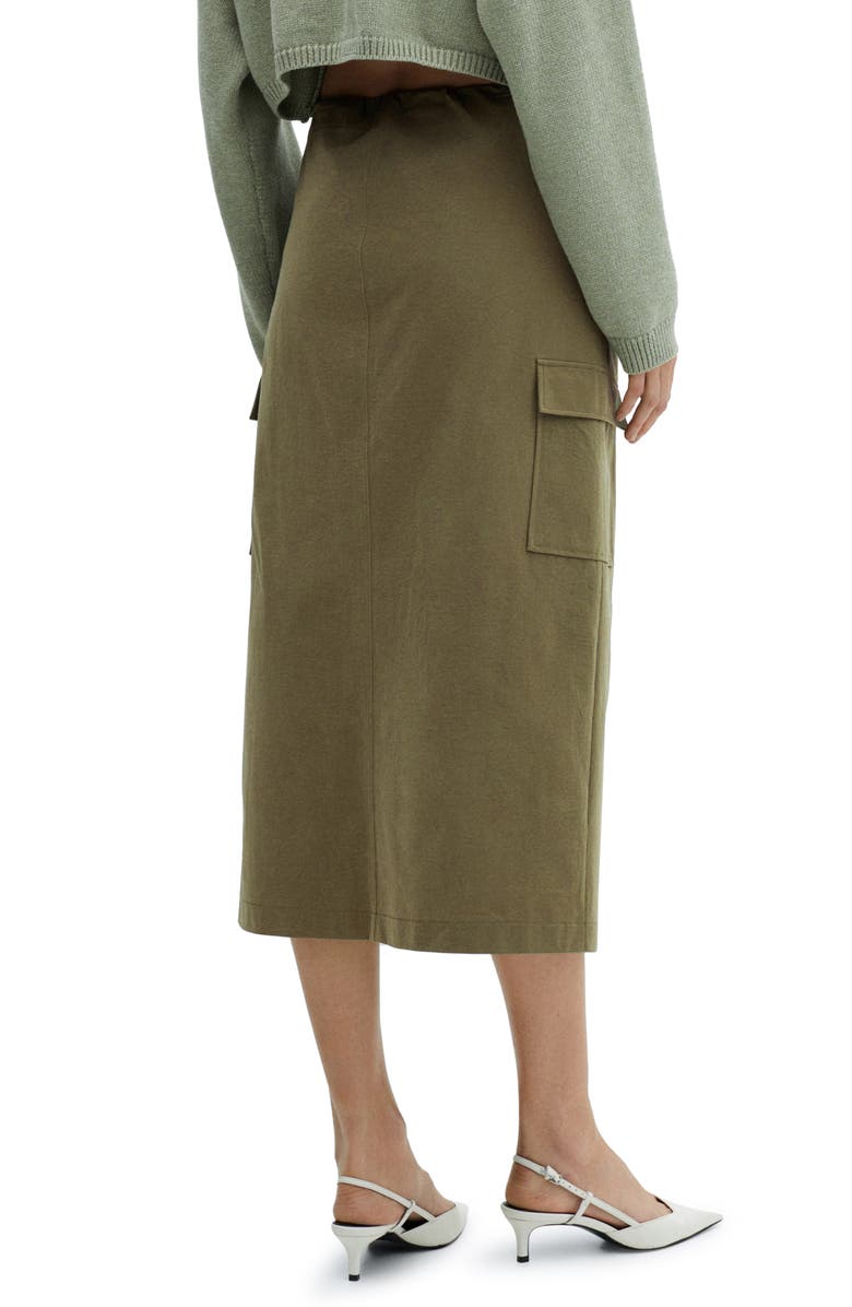 MANGO Bengala Cargo Midi Skirt, Alternate, color,