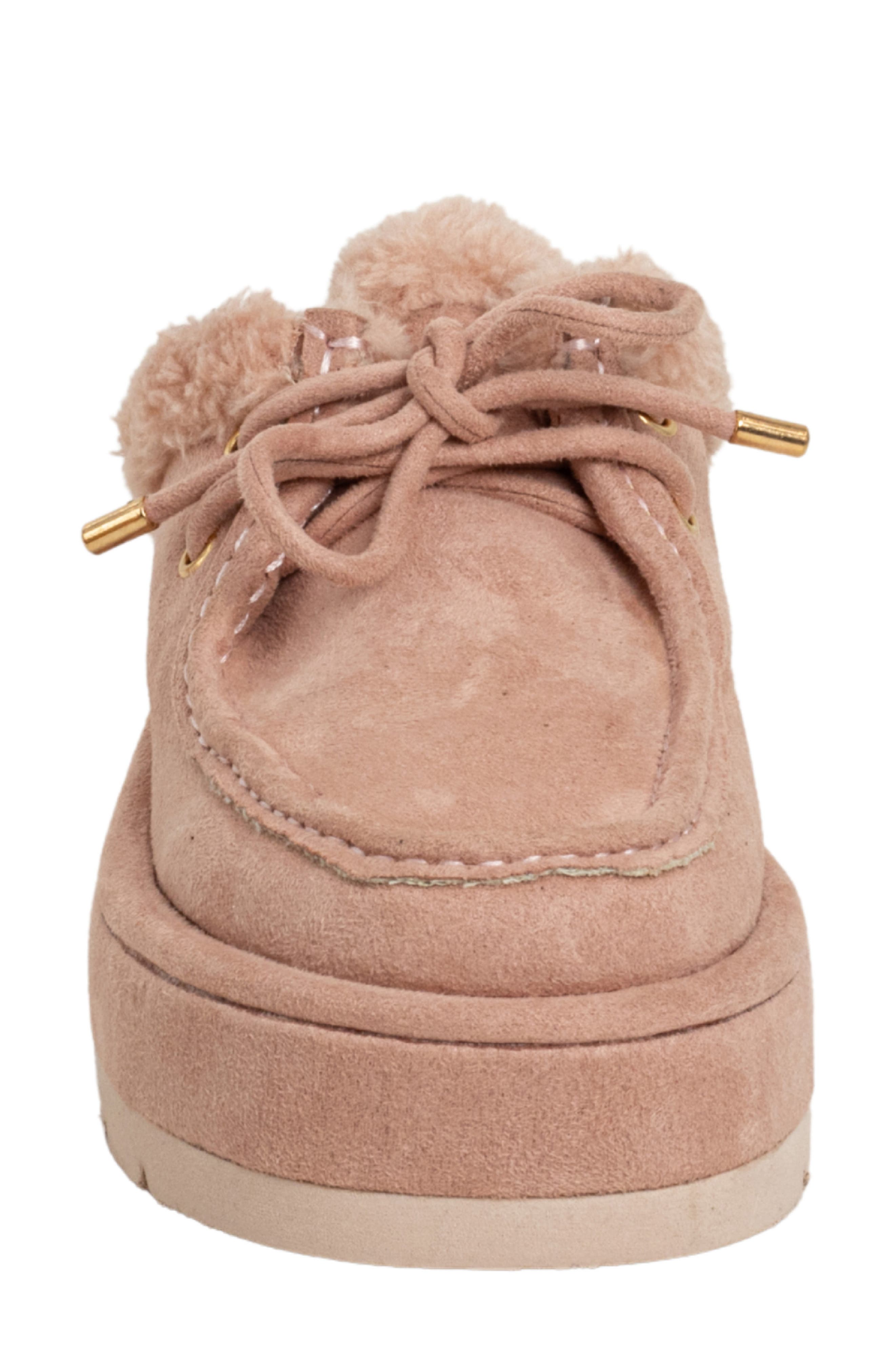 Tulsa Faux Fur Platform Slipper, Alternate, color, PINK SUEDE