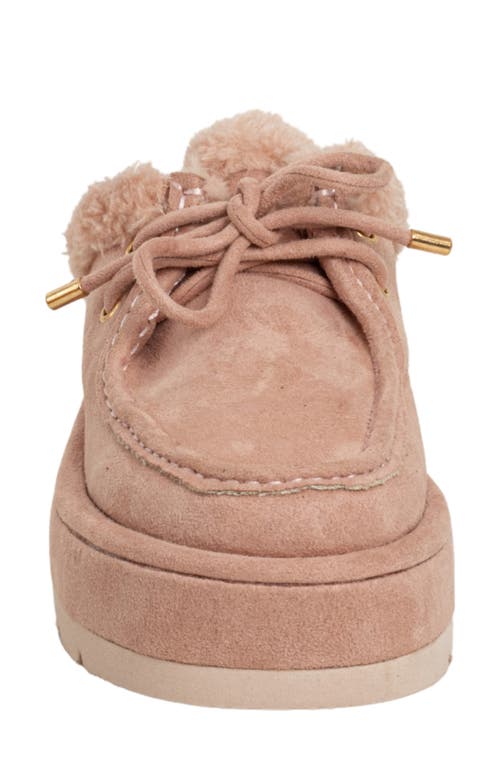 Shushop Tulsa Faux Fur Platform Slipper In Pink