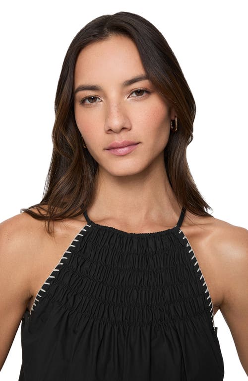 Rebecca Minkoff Cassie Smocked Sleeveless Cotton Top