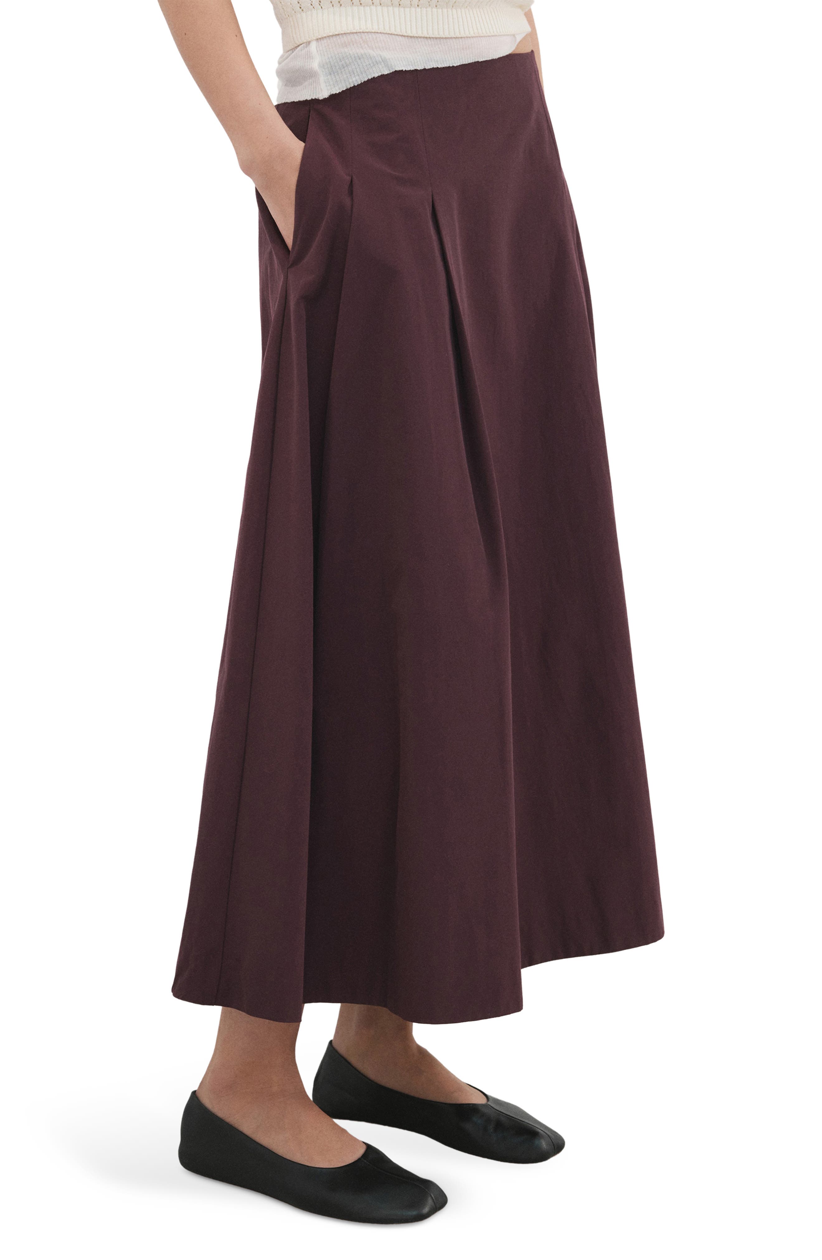 Pleated Midi Skirt - image 3