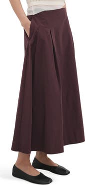 MANGO Pleated Midi Skirt