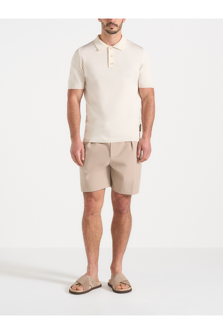 Marin Tailored Pleated Shorts, Alternate, color, Taupe