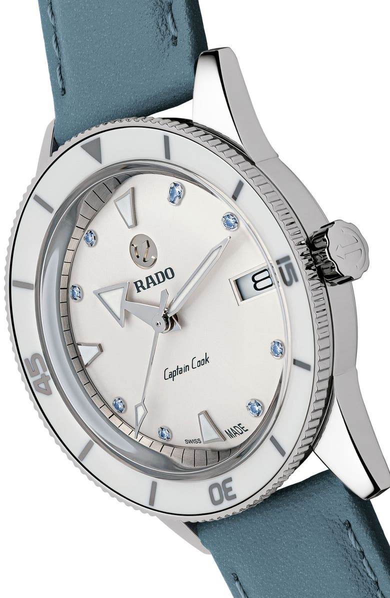 RADO Captain Cook Interchangeable Strap Watch, 37mm, Alternate, color, Blue