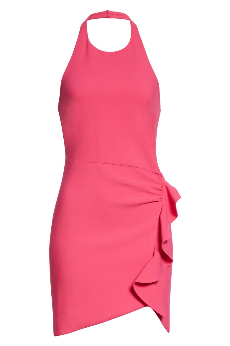 Fraya Halter Dress, Alternate, color, FUSCHIA