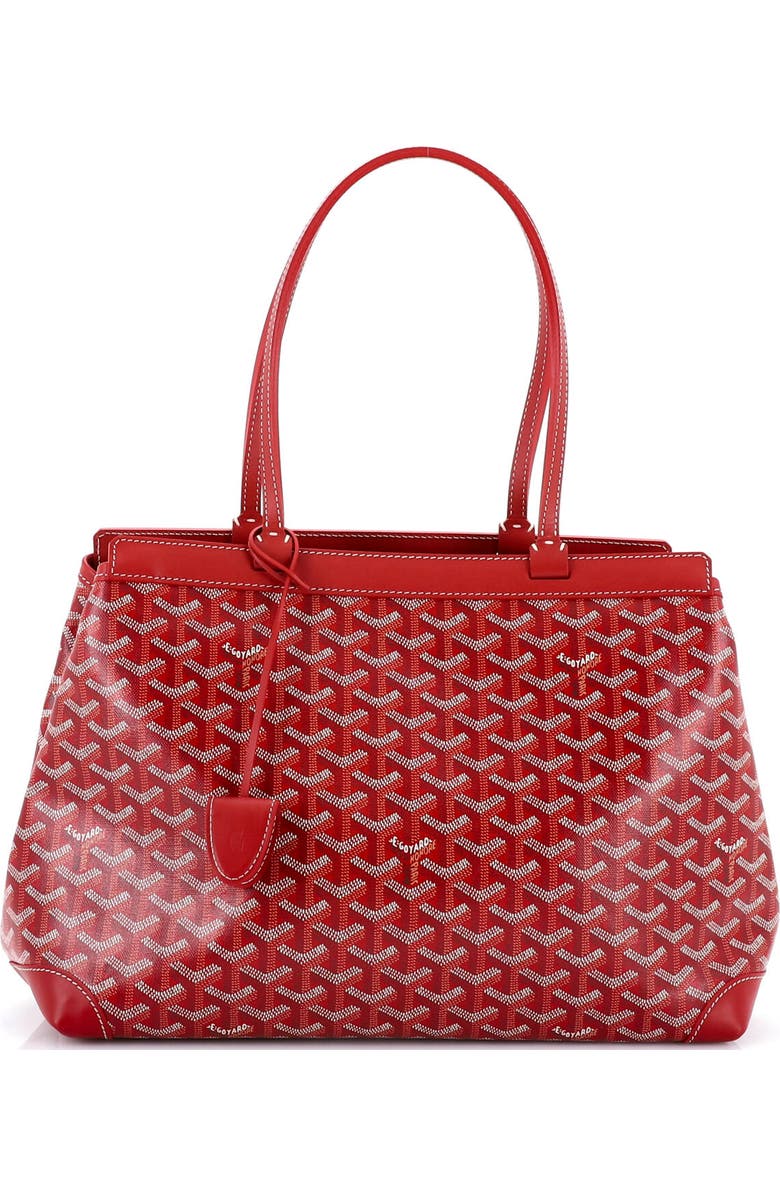 Pre-Owned Goyard Bellechasse Bag Coated Canvas PM, Main, color, Red