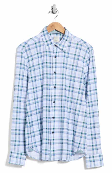 Plaid Seersucker Button Up Shirt