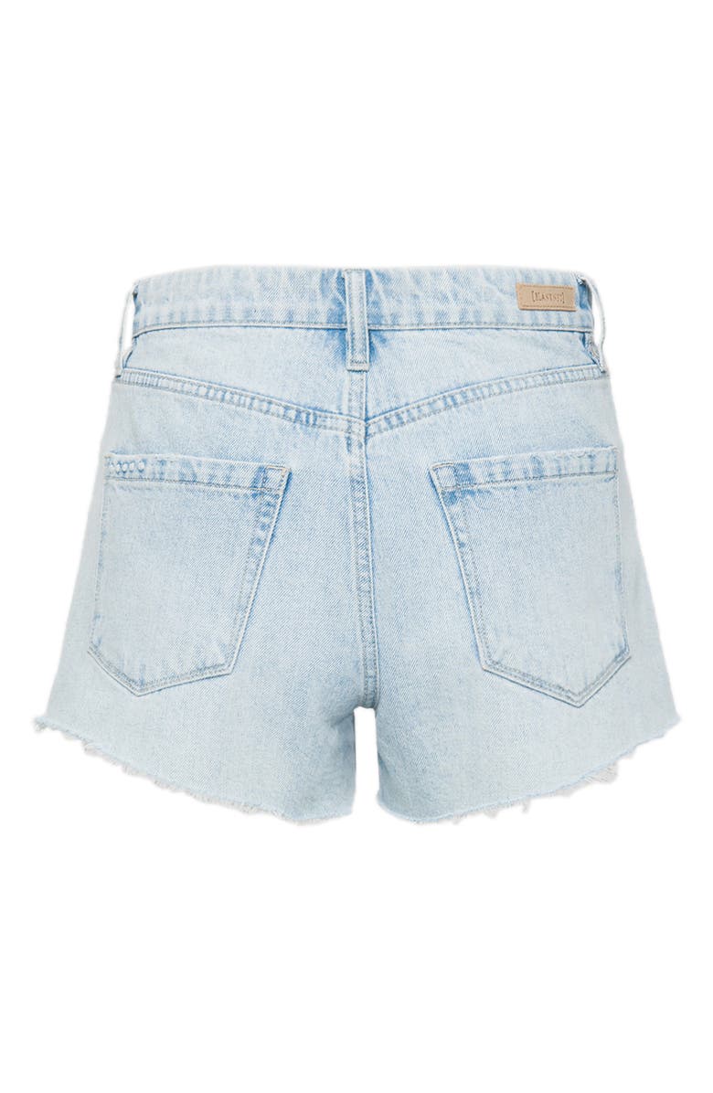 BLANKNYC Palm Tree Embroidered High Waist Denim Shorts, Alternate, color, 