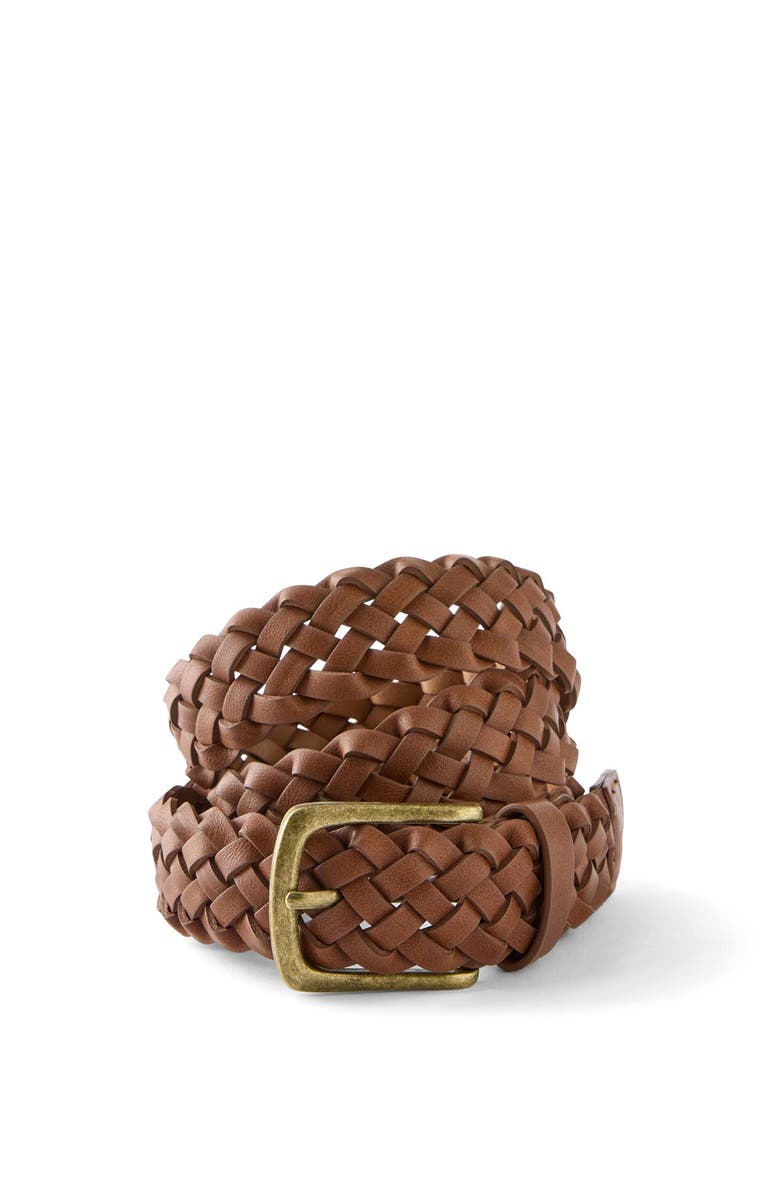 Cotton On Men's Braided Belt, Alternate, color, Brown Burnished Gold