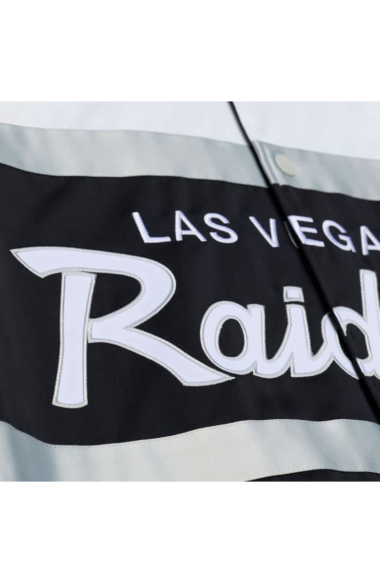 Mitchell & Ness Men's Mitchell & Ness  Black Las Vegas Raiders Head Coach Lightweight Full-Snap Satin Jacket, Alternate, color, Black