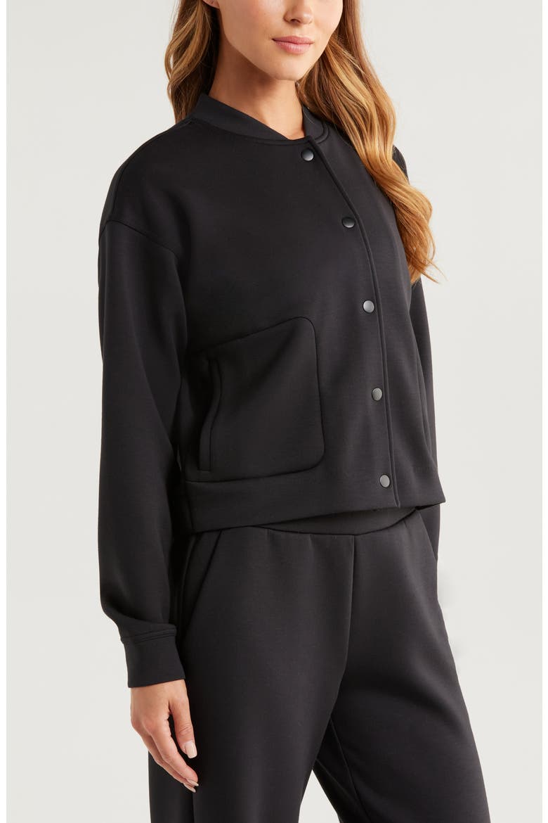 Ultra Luxe Snap Front Jacket, Alternate, color, BLACK