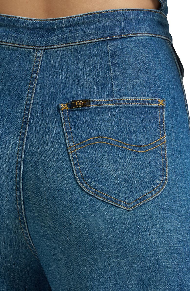 Lee Cutout Denim Jumpsuit, Alternate, color, Blue Arrow