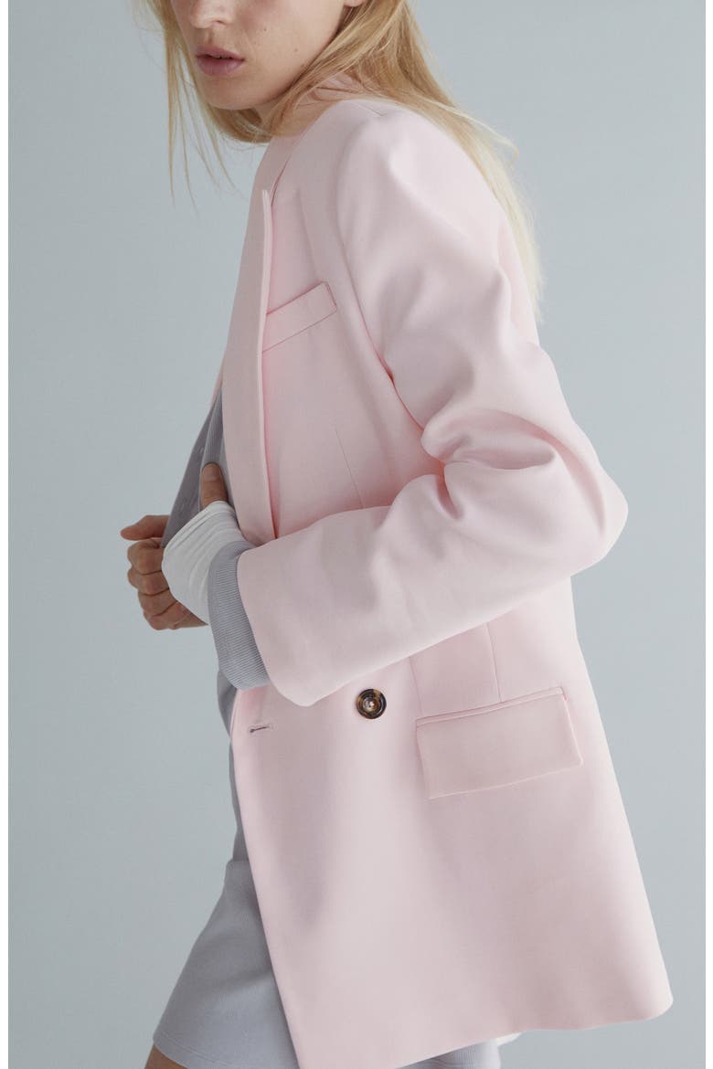 Double Breasted Blazer, Alternate, color, PASTEL PINK