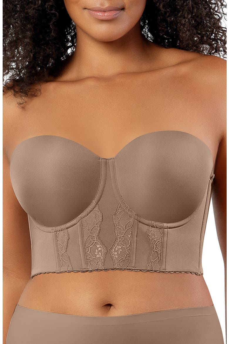 Elissa Underwire Strapless Bustier Bra, Main, color, MID NUDE