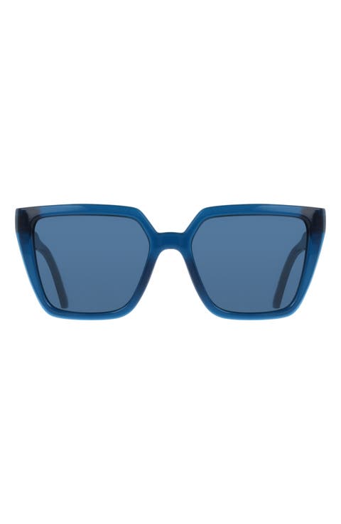 直営店☆Ferragamo☆ オーバルフレーム サングラス/ BLUE ssol-shopping_2337880745171