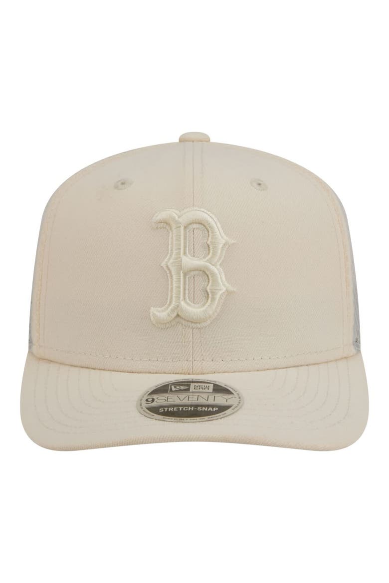 Men's New Era Light Beige Boston Red Sox Color Pack COOLERA 9SEVENTY Trucker Adjustable Hat, Alternate, color, Light Beige
