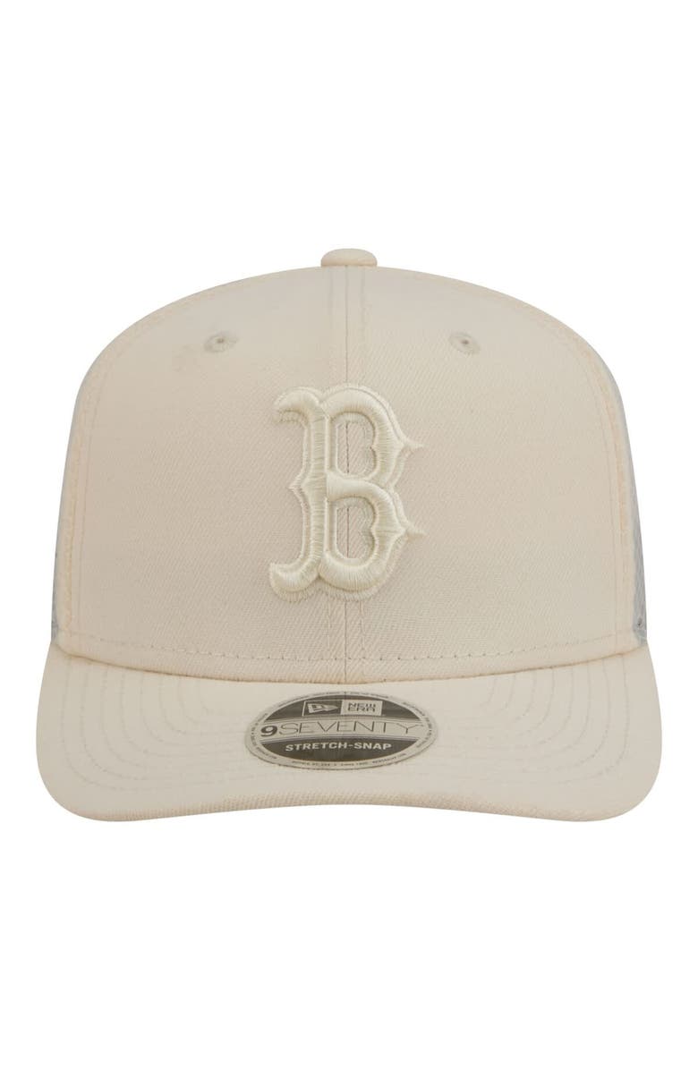 New Era Men's New Era Light Beige Boston Red Sox Color Pack COOLERA 9SEVENTY Trucker Adjustable Hat, Alternate, color, Light Beige