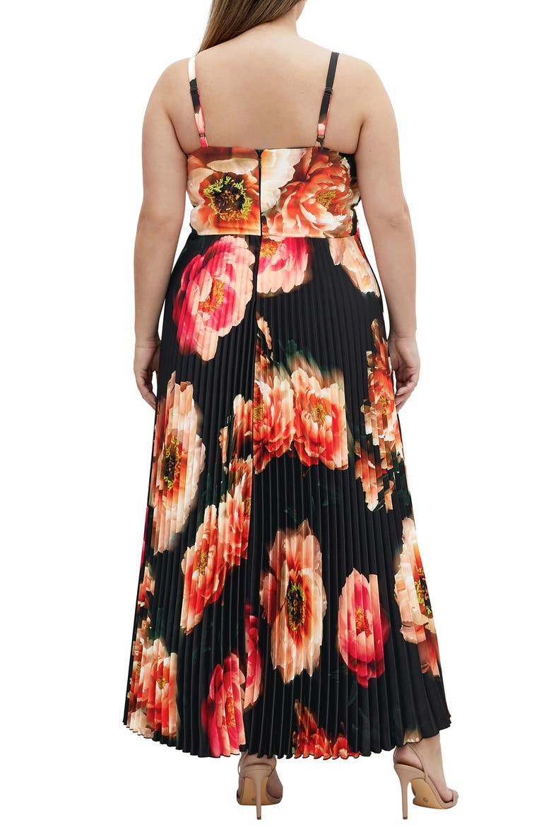Ariana Print Pleat Dress, Alternate, color, FLORAL