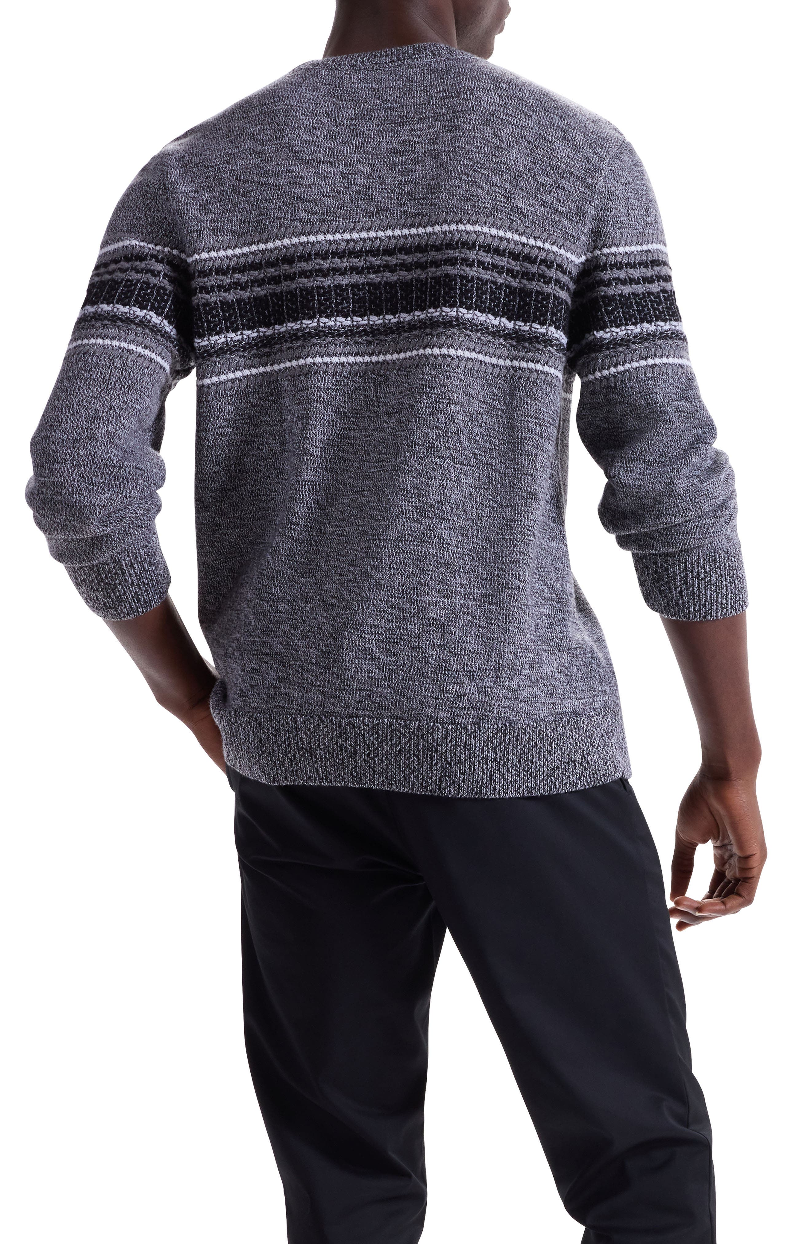 Chest Stripe Merino Wool Sweater - image 2