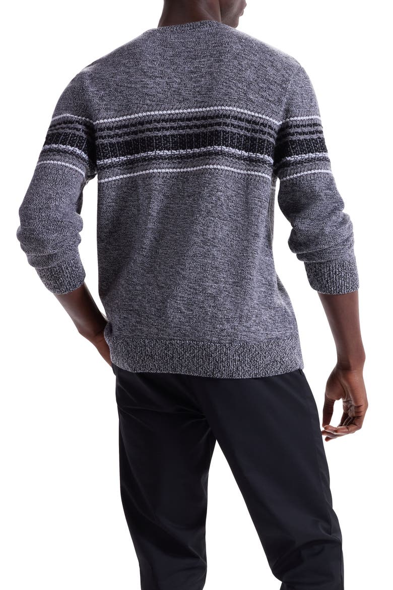 Chest Stripe Merino Wool Sweater, Alternate, color, PLATINUM