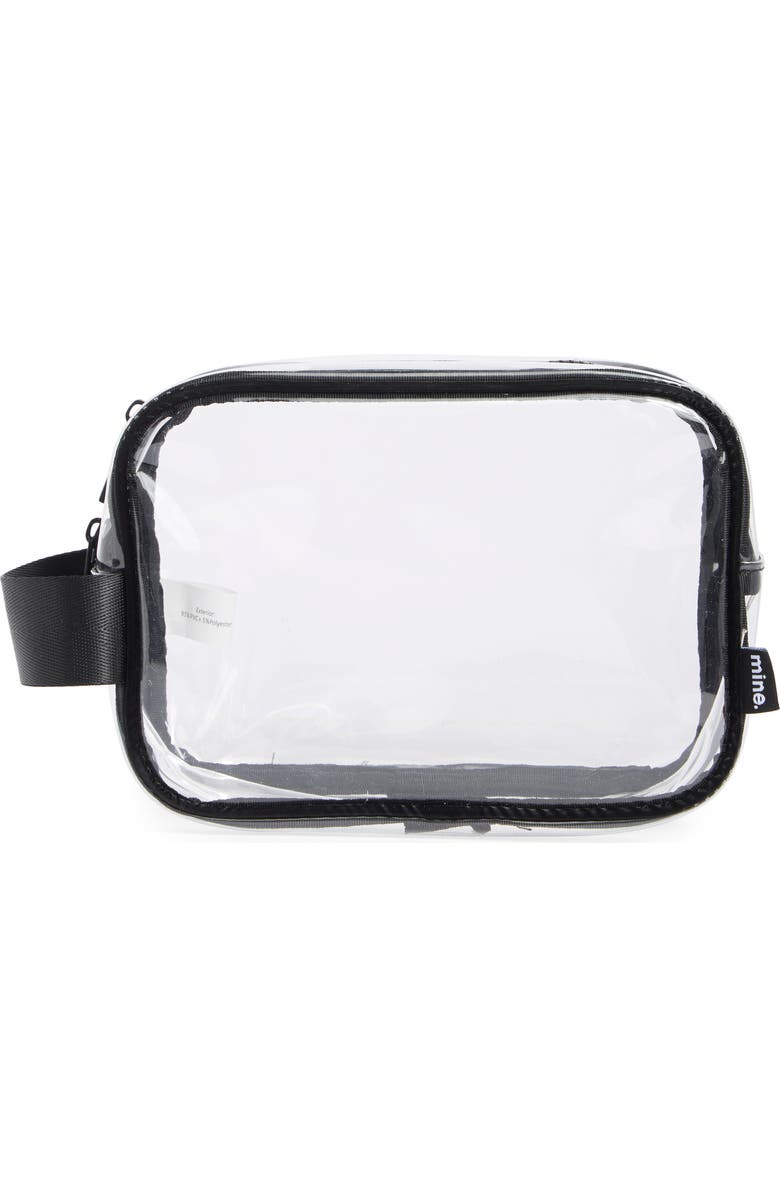 MYTAGALONGS Two-Zip Clear Dopp Kit, Main, color, Black