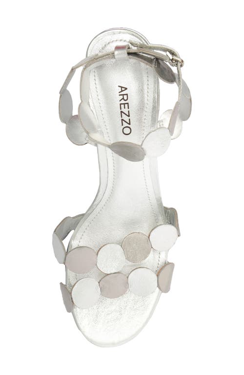 Arezzo Harmony Ankle Strap Sandal In Silver