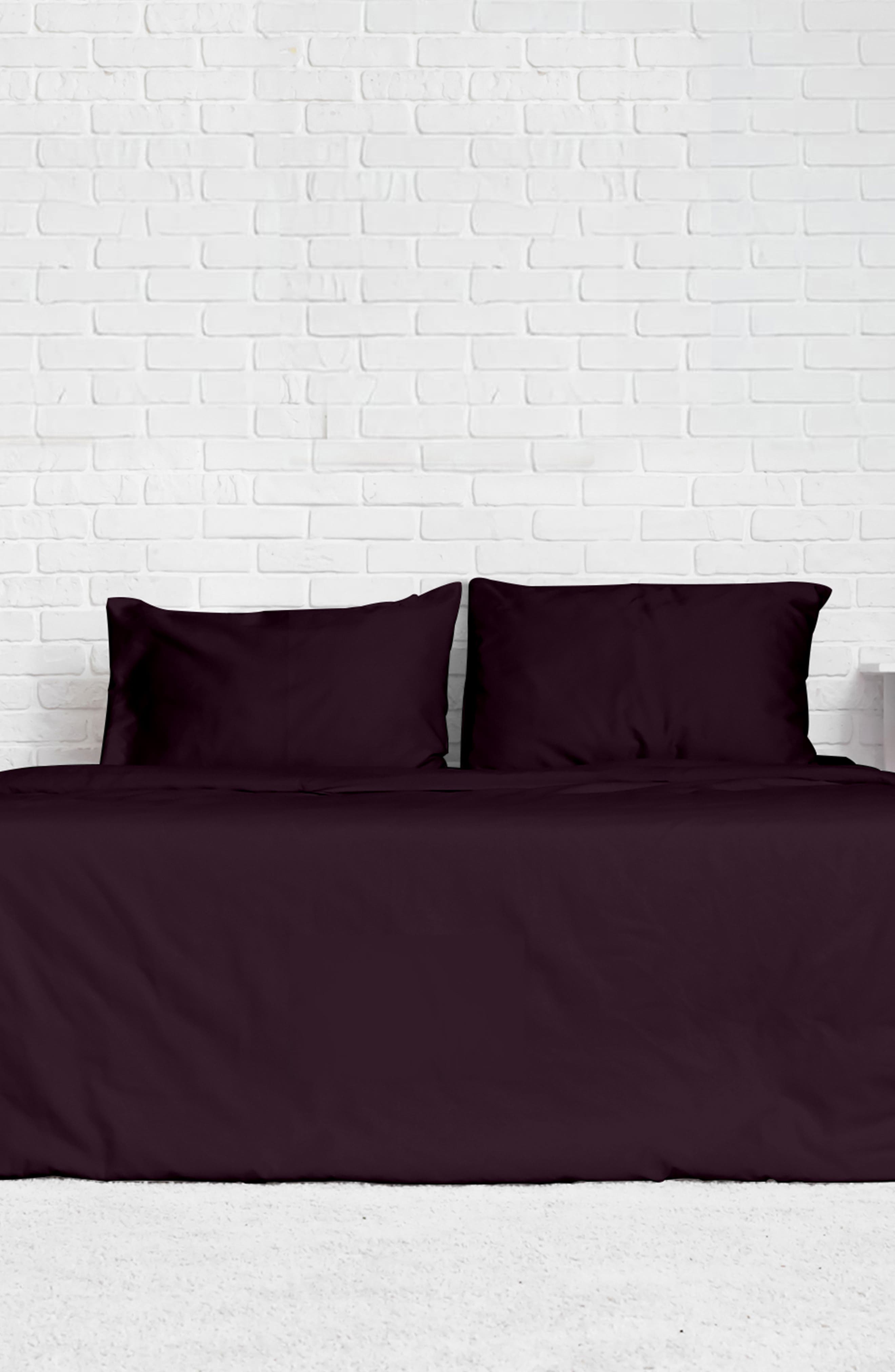 Solid Royal Purple Microfiber Duvet Cover Set