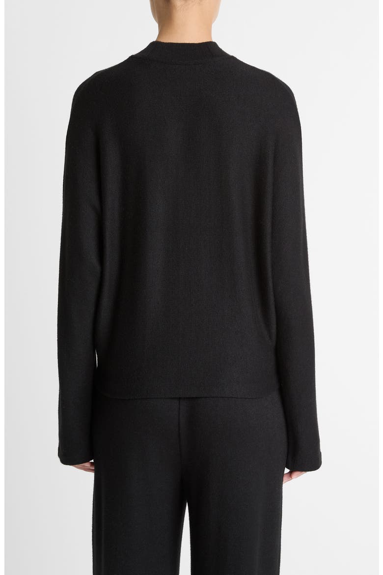 Mock Neck Sweater, Alternate, color, BLACK