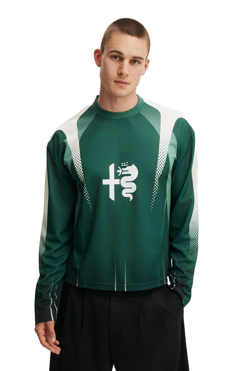 Cotton On Men's Ls Alfa Romeo Jersey, Alternate, color, Lcn Alf Evergreen  Alfa
