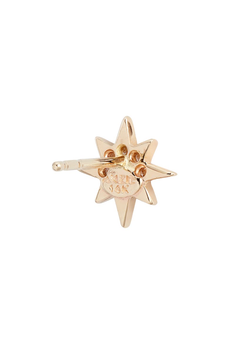 North Star Stud Earrings, Alternate, color, YELLOW GOLD