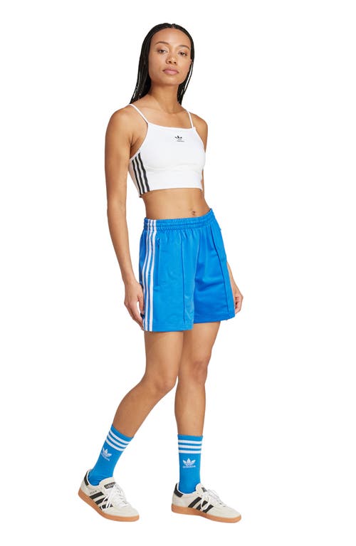 Shop Adidas Originals Firebird Recycled Polyester Shorts In Blue