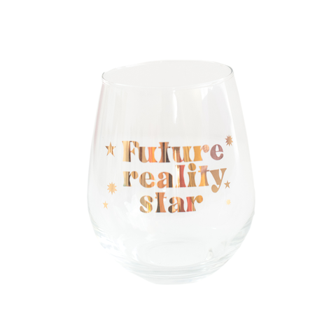 Future Reality Star Wine Glass