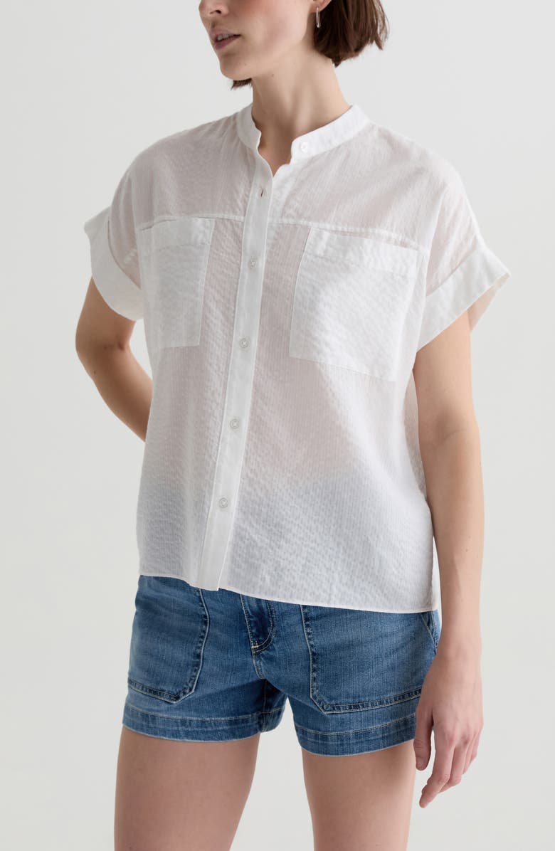 AG Ellis Cotton Blend Button-Up Shirt, Alternate, color, 