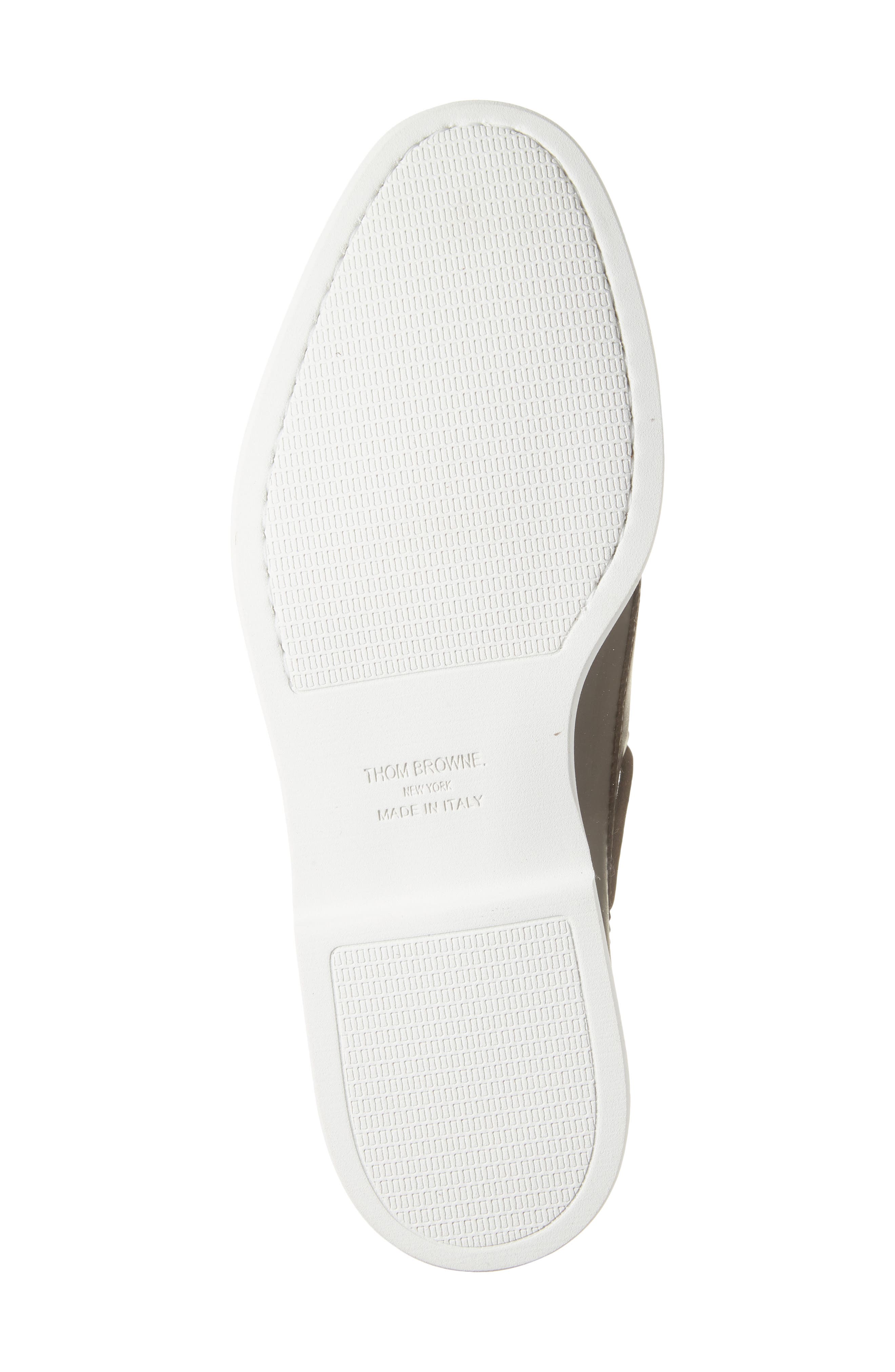 Thom Browne Brogued Boat Shoe, Alternate, color, Brown