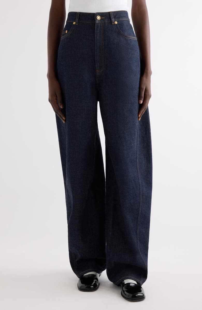 Givenchy Coccon Denim Trousers, Main, color, Dark Blue
