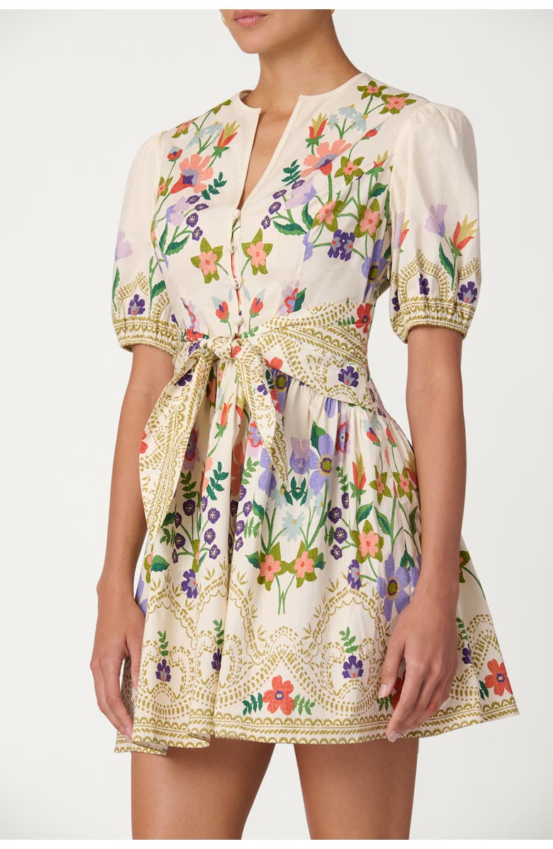 Shoshanna Hither Floral Tinsley Dress, Alternate, color, Lilac/Tangerine/Sand