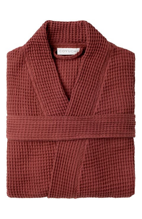 Gender Inclusive Organic Cotton Waffle Texture Robe