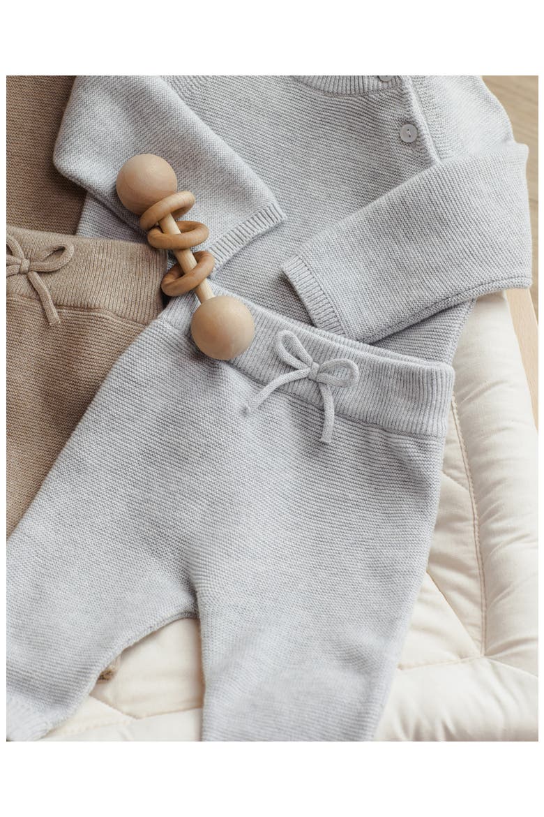 Kids' Heathered Organic Cotton Knit Pants, Alternate, color, BLUE