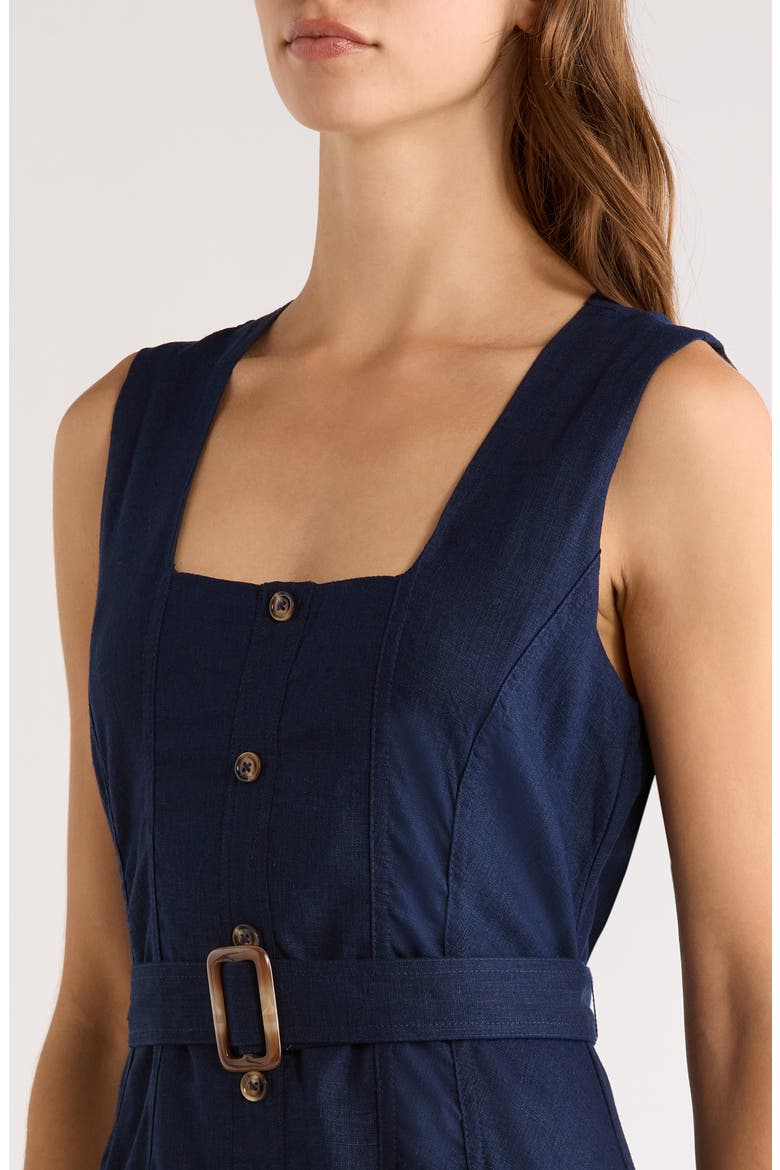 Belted Midi Dress, Alternate, color, CLASSIC NAVY