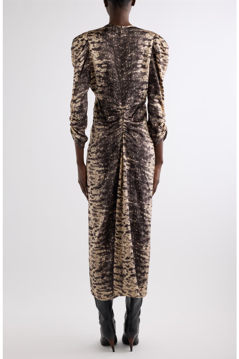 Albini Silk Midi Dress, Alternate, color, BEIGE