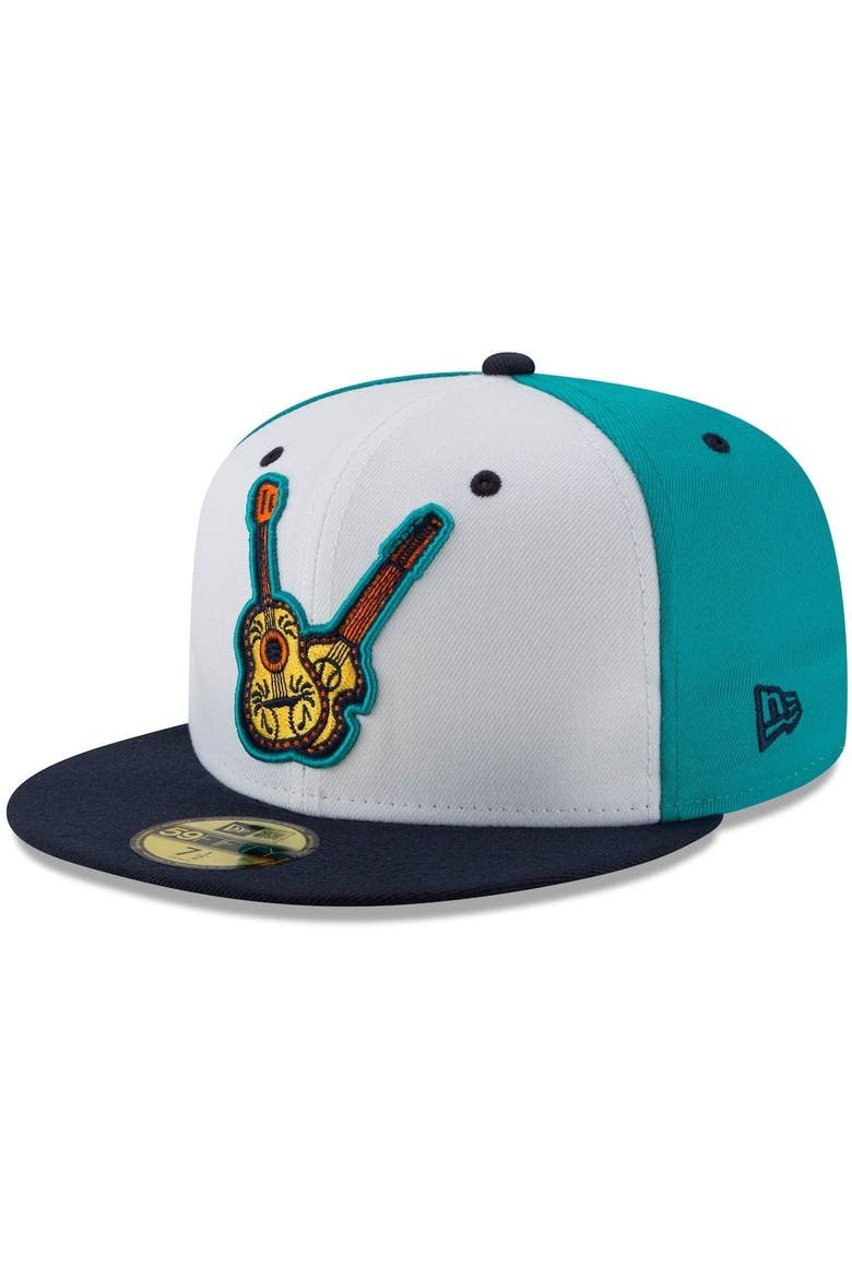 Men's New Era White/Navy Vihuelas de Nashville Copa de la Diversion 59FIFTY Fitted Hat, Main, color, White