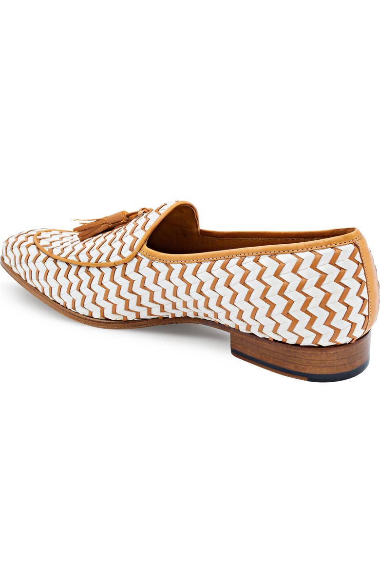 Mezlan Santa Tassel Bit Woven Leather Loafer, Alternate, color,