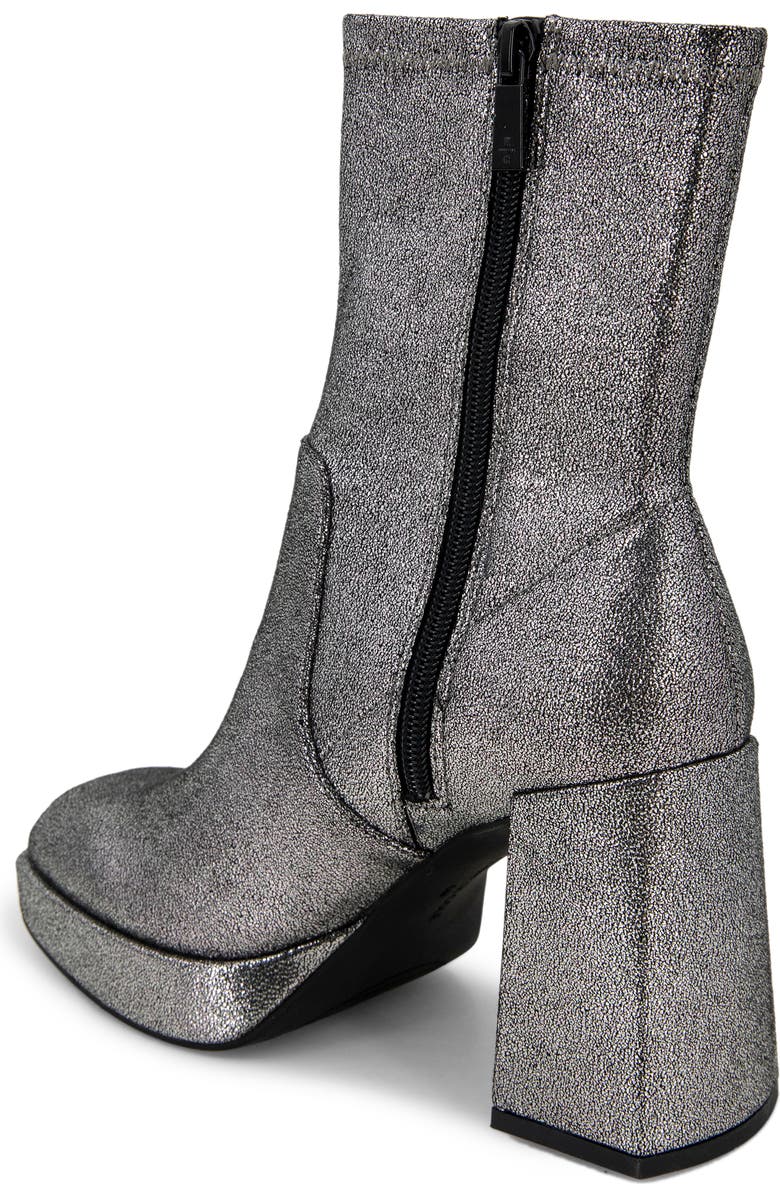 Kenneth Cole Block Heel Stretch Bootie, Alternate, color, Pewter