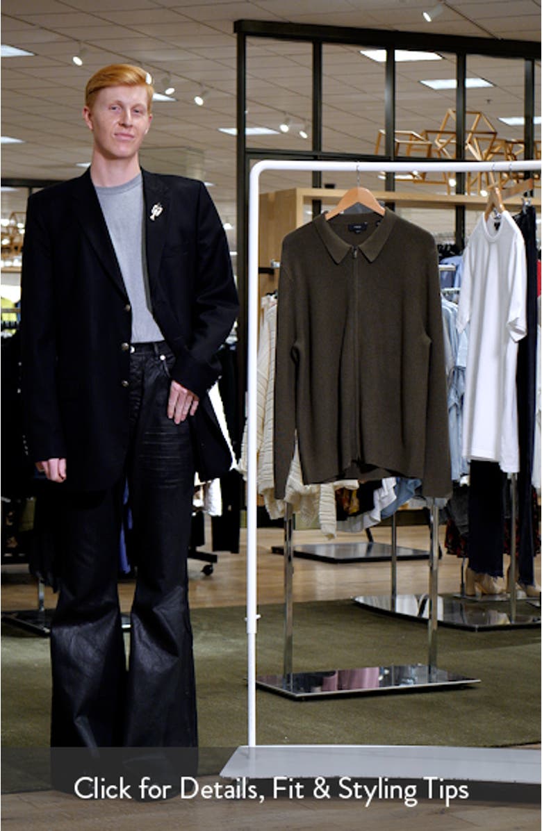 Wool Blend Zip Cardigan, sales video thumbnail